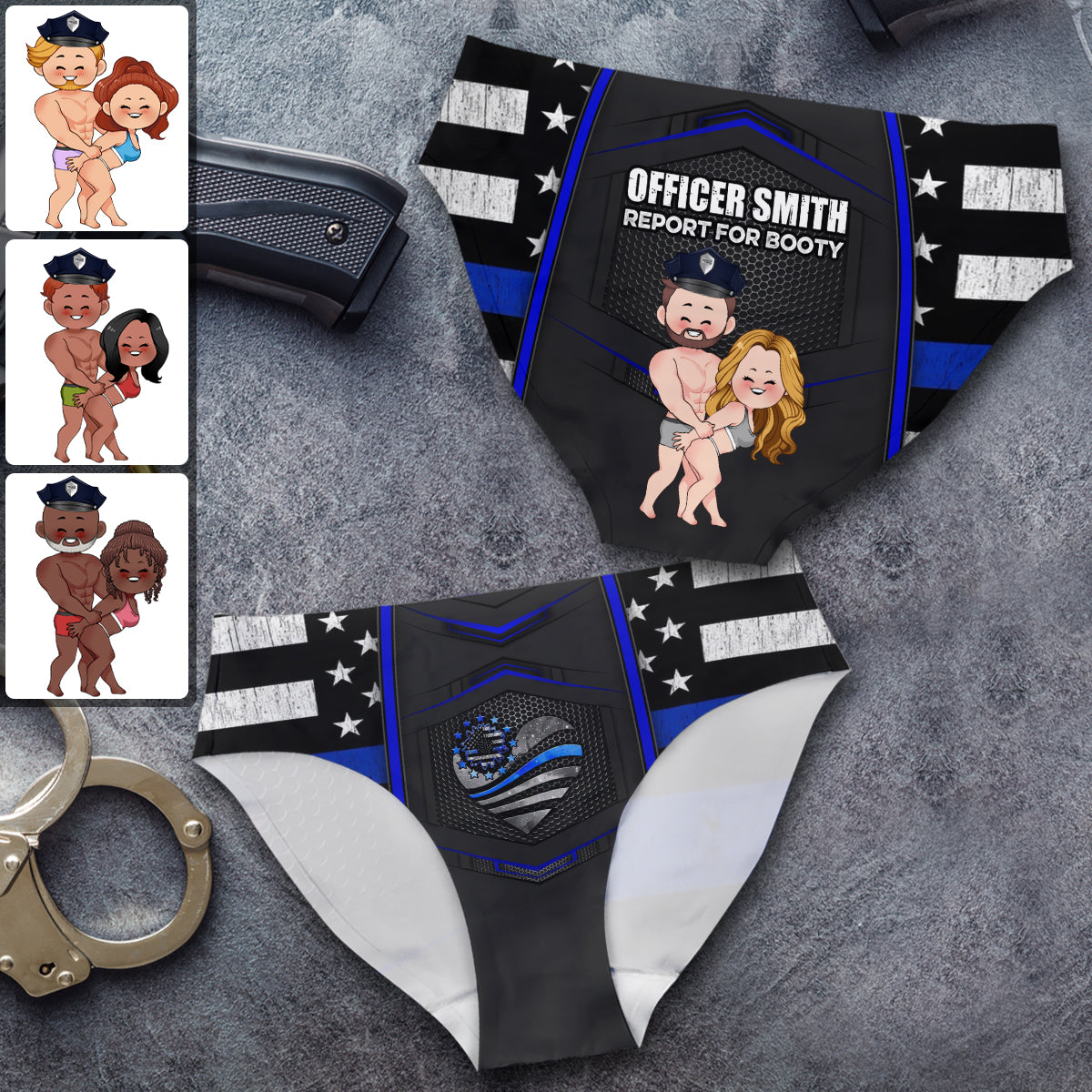 Bericht für Booty - Personalisierte Damenslips für Polizistinnen