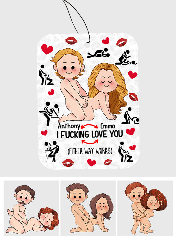 Ich liebe dich – Geschenk für Ehemann, Ehefrau, Freund, Freundin – Personalisierter rechteckiger Lufterfrischer