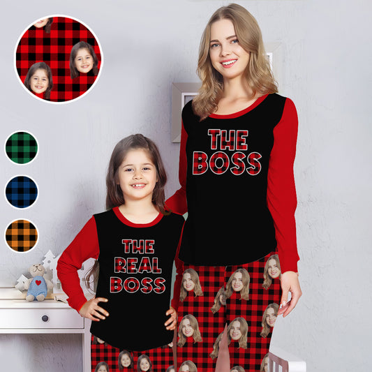 Der Boss & Der echte Boss – Personalisierter Kinderpyjama-Satz