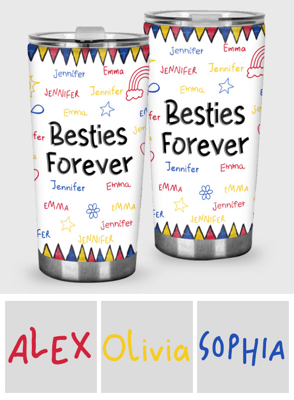 Für immer beste Freundinnen – Geschenk für Freunde – Personalisierter Trinkbecher