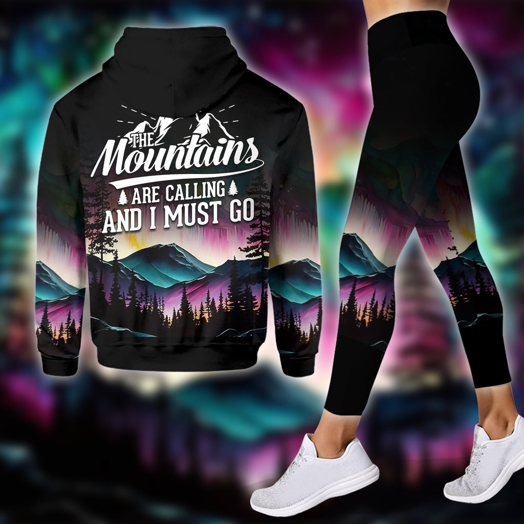 The Mountain Is Calling - Personalized Hiking Hoodie and Leggings