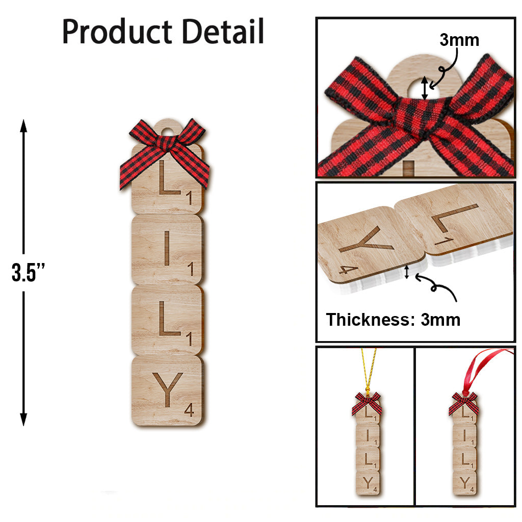 Scrabble-Name - Personalisierter Familienschmuck