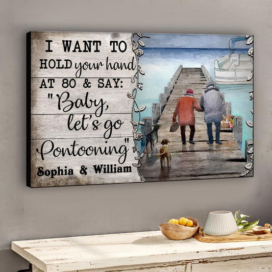 Let's Go Pontooning - Personalized Pontoon Canvas And Poster