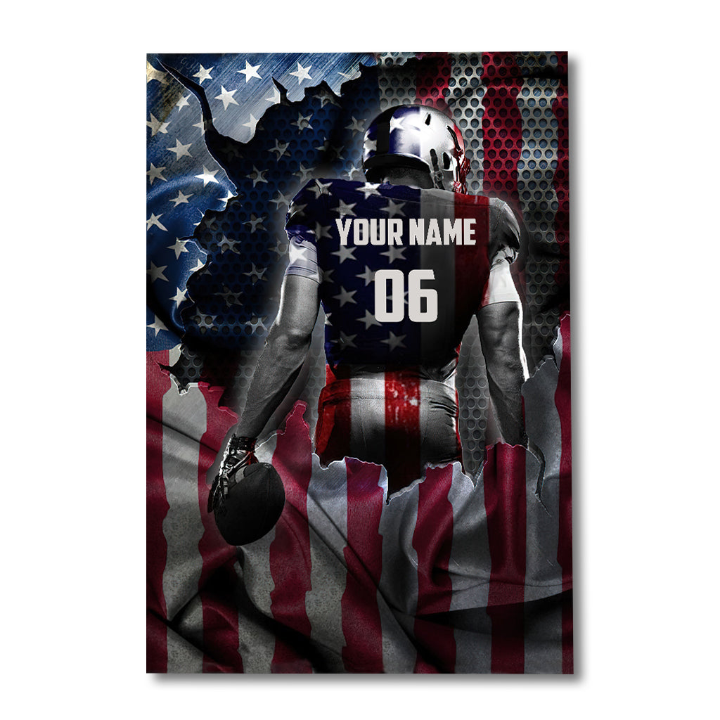 Ich liebe American Football – Personalisierte Football-Leinwand und Poster