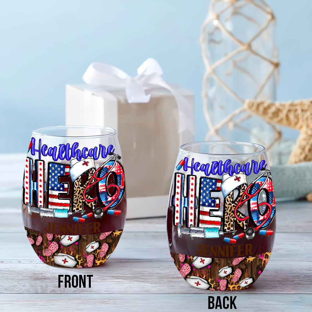 Krankenschwesterleben – Geschenkidee für Krankenschwestern, Mütter, Ehefrauen, Freundinnen – Personalisiertes Weinglas