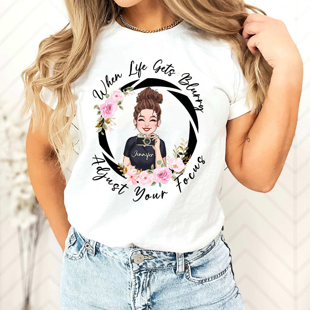Fokus anpassen – Personalisiertes Fotografie-T-Shirt und Hoodie