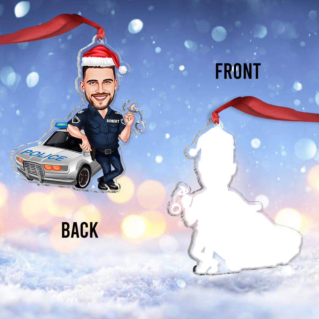 Dienen und Schützen – Personalisierter transparenter Polizei-Anhänger