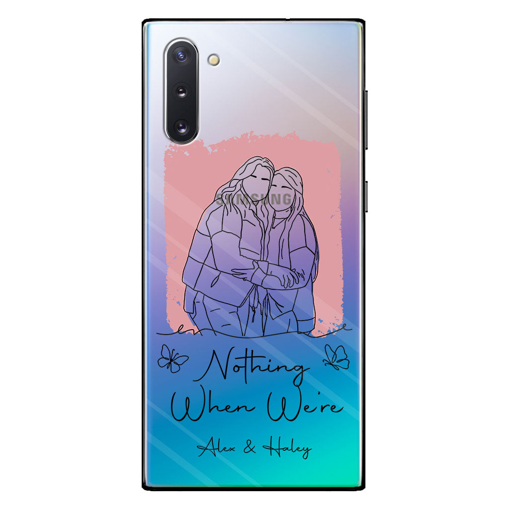 Nothing Makes Sense When We're Apart - Personalized Bestie Clear Phone Case