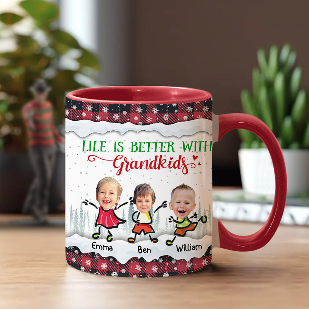 Life Is Better With Grandkids - Personalized Grandma Accent Mug
