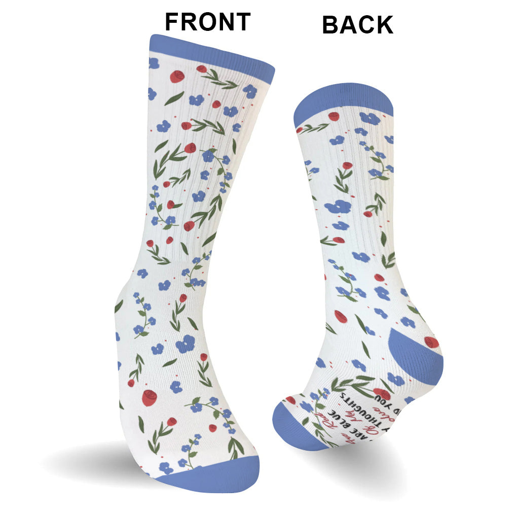 Rosen sind rot – personalisierte Socken für Paare