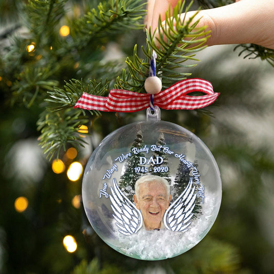 Deine Flügel waren bereit – Erinnerungsgeschenk zum Verlust eines geliebten Menschen – Personalisierte Schneekugel