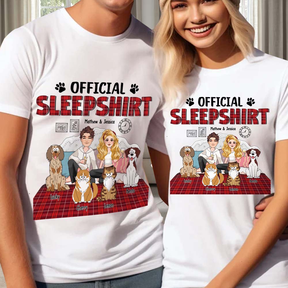 Offizielles Schlafshirt – Personalisiertes Hunde-T-Shirt und Hoodie