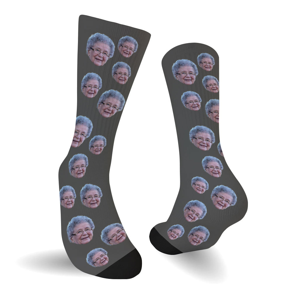 Custom Face - Personalized Grandma Socks