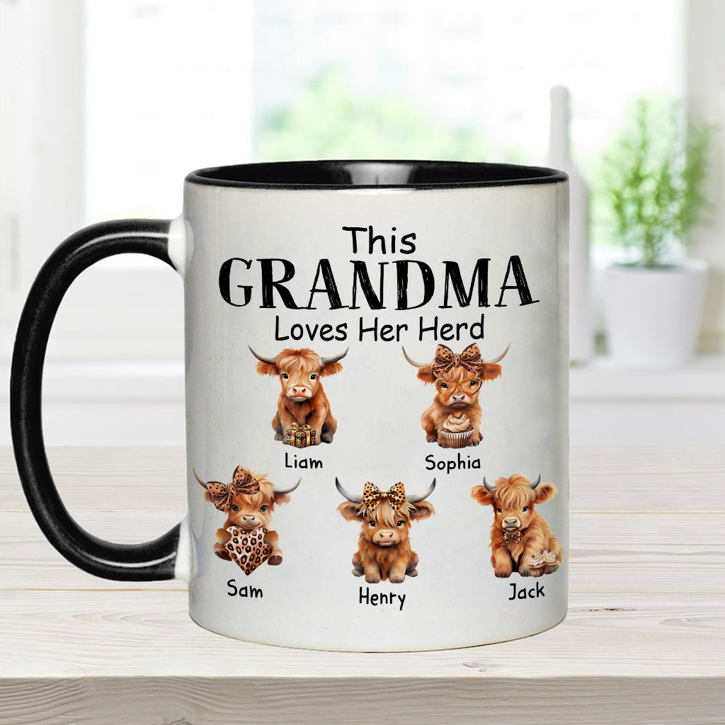 Oma/Nana/Mimi... liebt ihre Herde – personalisierte Tasse mit Oma-Akzent