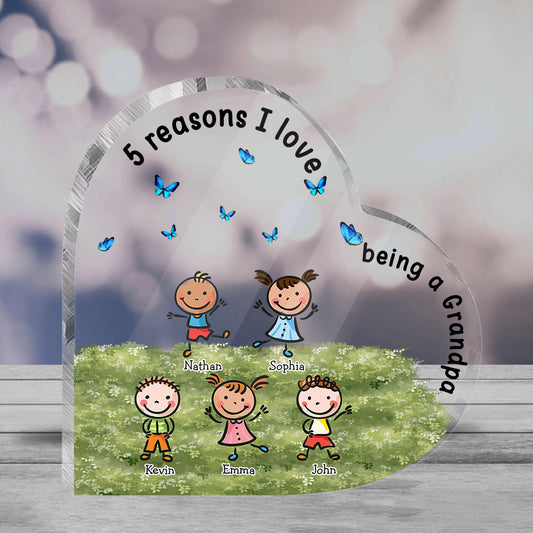 Love Being A Grandma - Gift for grandma, mom, aunt, grandpa - Personalized Custom Shaped Acrylic Plaque