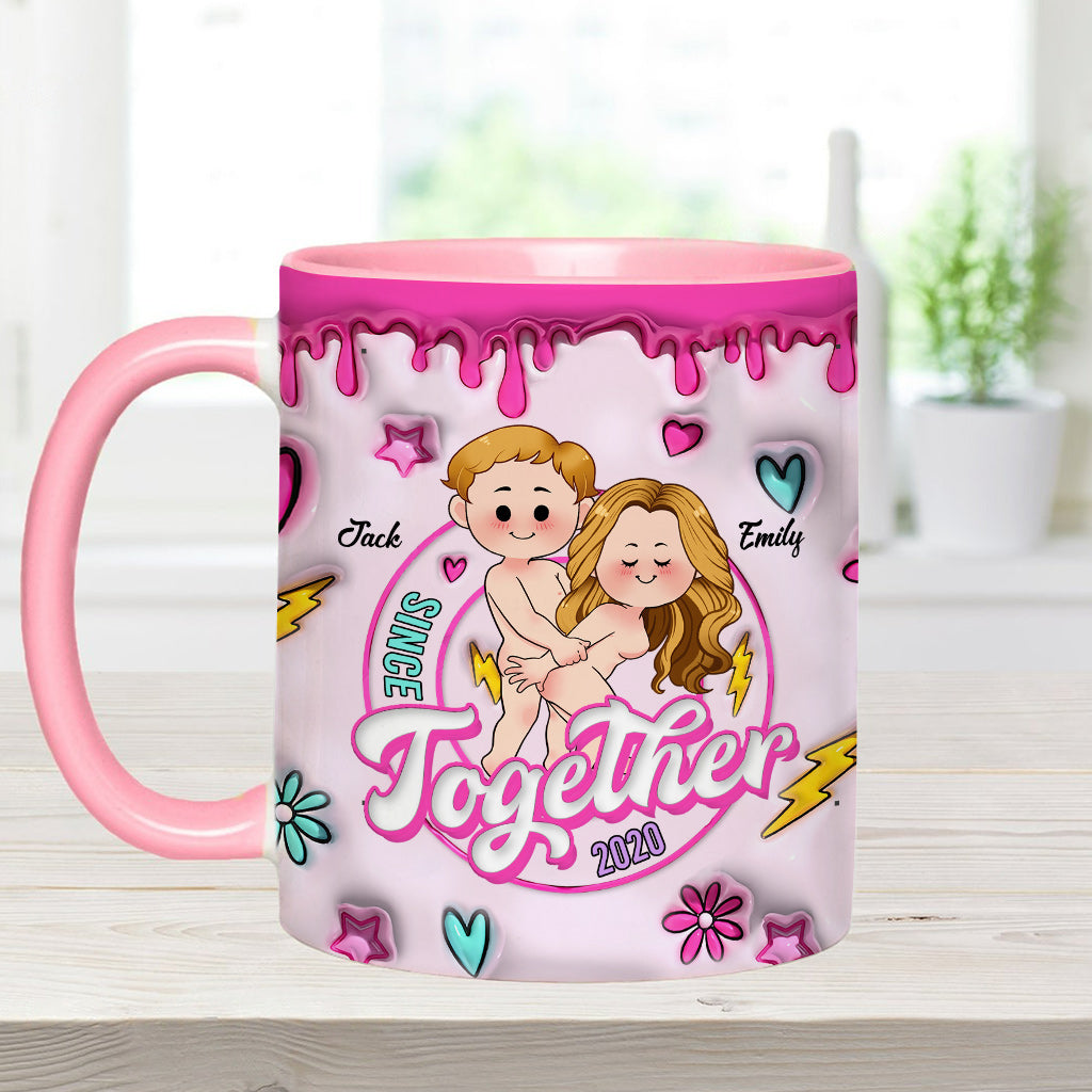 Zusammen seit - Personalisierte Tasse mit Pärchenmotiv