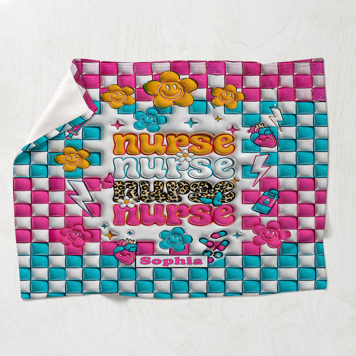 Pflegeleben – Geschenkidee für Krankenschwestern, Mütter, Ehefrauen, Freundinnen – Personalisierte Decke