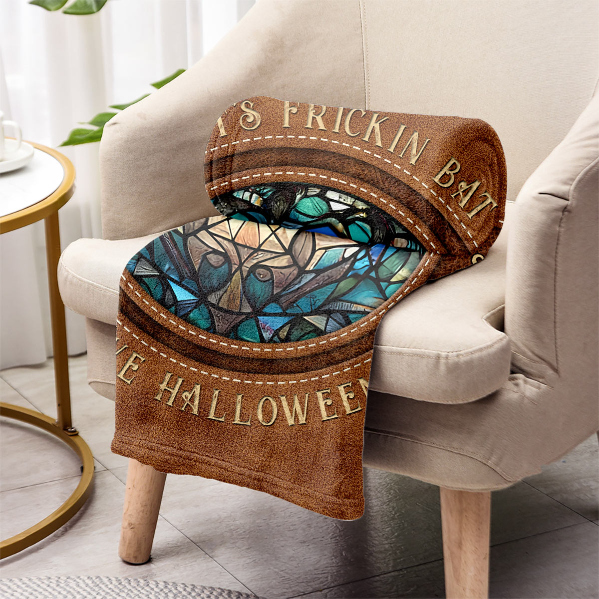 It's Frickin' Bat I Love Halloween - Personalized Witch Blanket