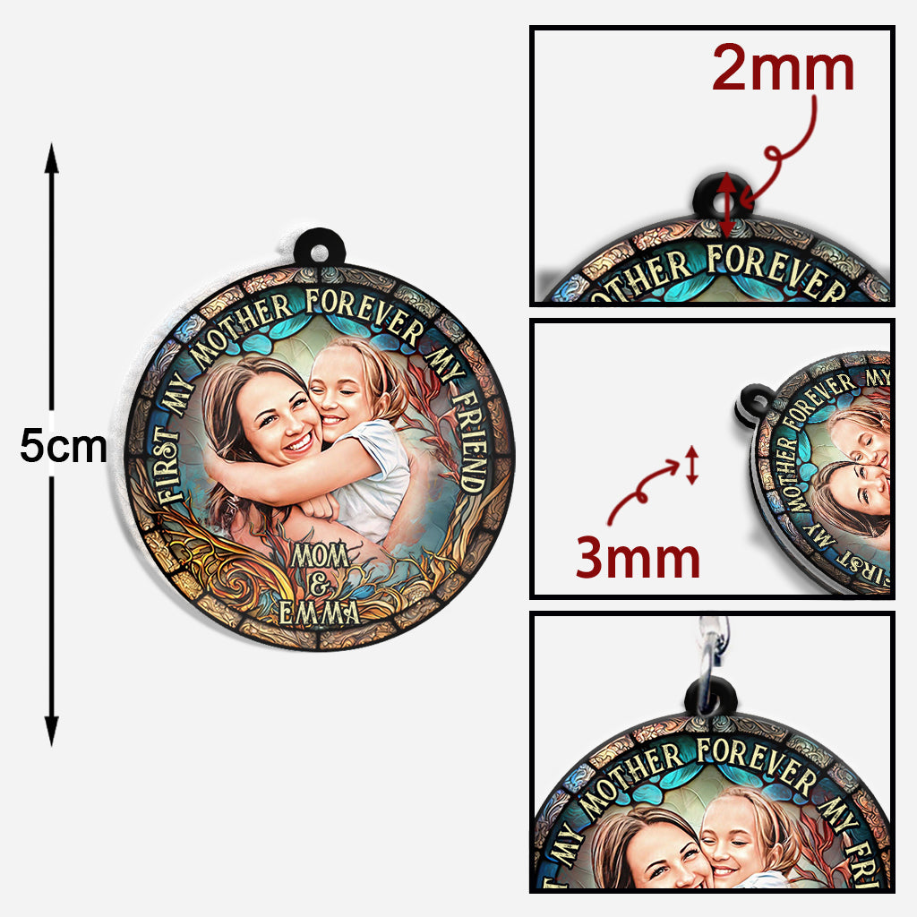 Erst meine Mutter, für immer meine Freundin – personalisierter Mutter-Schlüsselanhänger