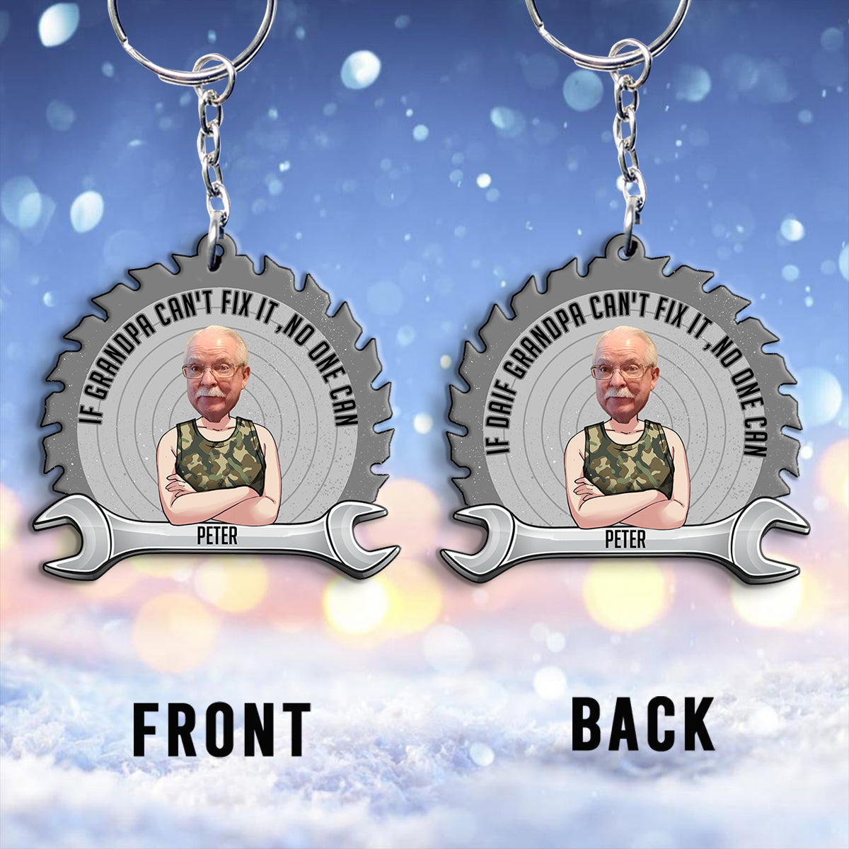 Wenn Papa es nicht reparieren kann – Geschenk für Papa, Opa – Personalisierter Schlüsselanhänger
