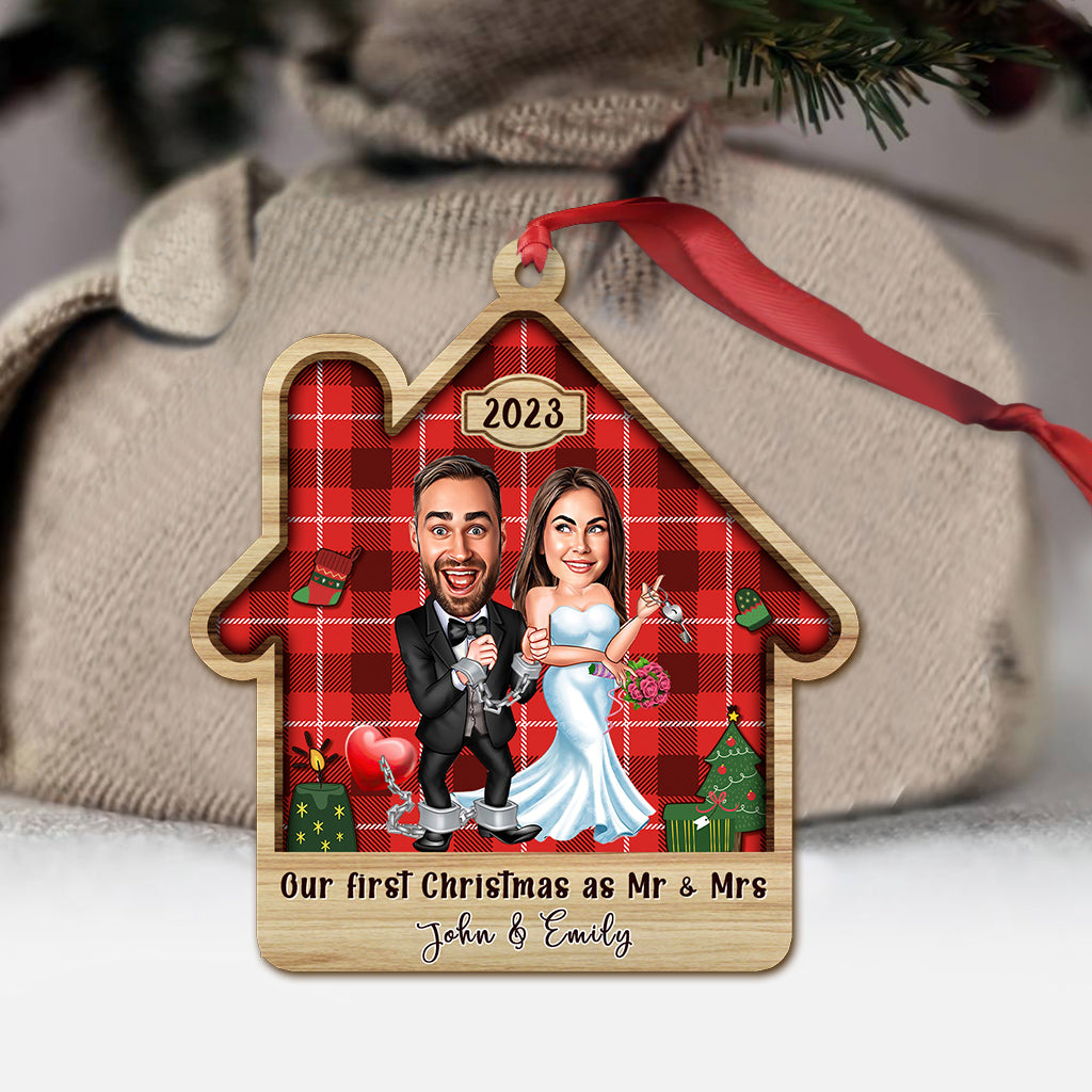 Our First Christmas - Personalized Husband And Wife Ornament