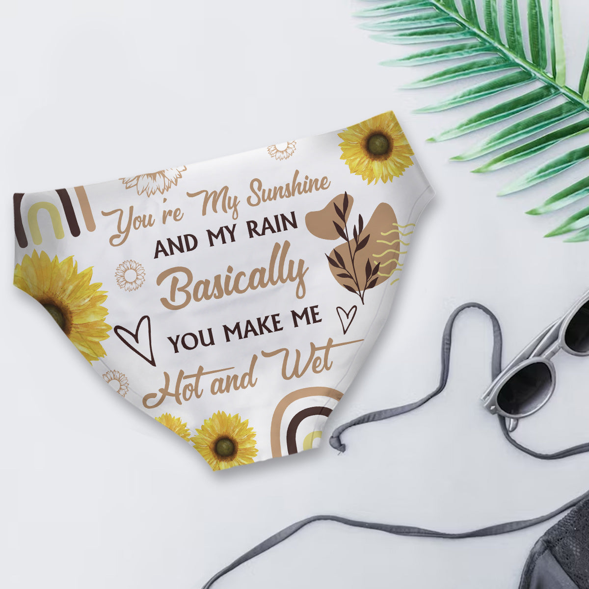 Du bist mein Sonnenschein und mein Regen – personalisierte Damen-Pärchenunterwäsche