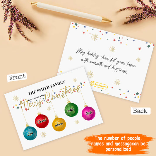 Weihnachtskarte für die Familie – Personalisierte Familiengrußkarte