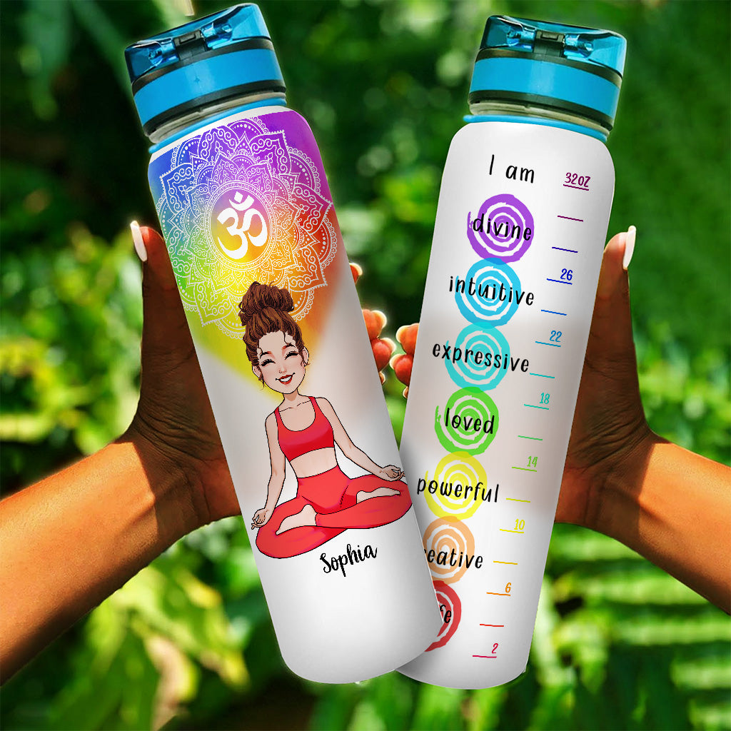 Love Yoga - Personalized Yoga Water Tracker Bottle