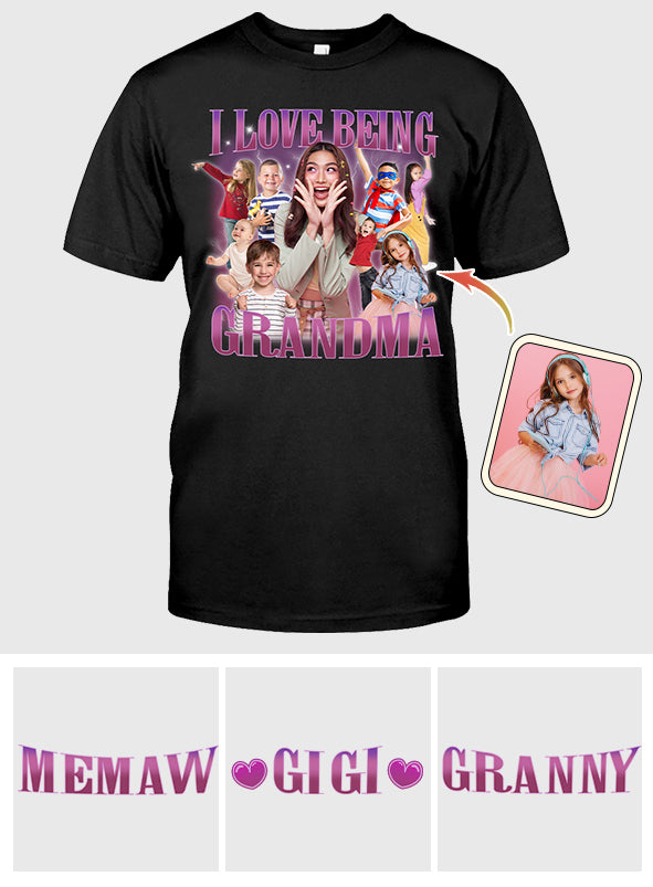 Ich liebe es, Oma/Nana/Mimi/Gigi zu sein... - Personalisiertes Oma-T-Shirt und Hoodie