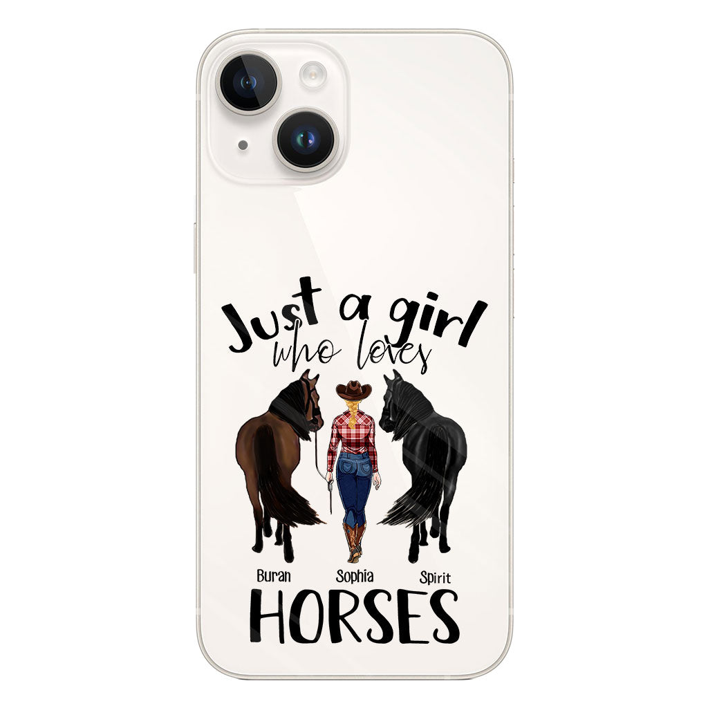 Just A Girl Who Loves Horses - Personalized Horse Clear Phone Case