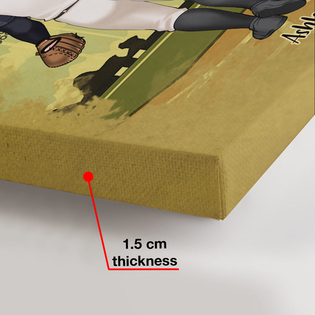 Du wirst niemals verlieren – Personalisierte Softball-Leinwand und Poster