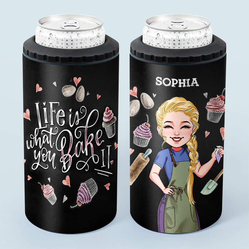 Life Is What You Bake It - Personalized Baking Can Cooler