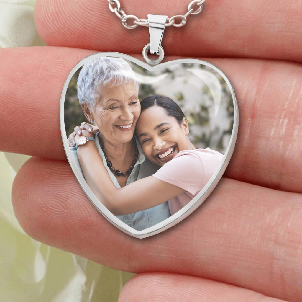 Danke Mama – Geschenk für Mama, Oma, Ehefrau, Freundin, Tochter – Personalisierte Herzanhänger-Halskette