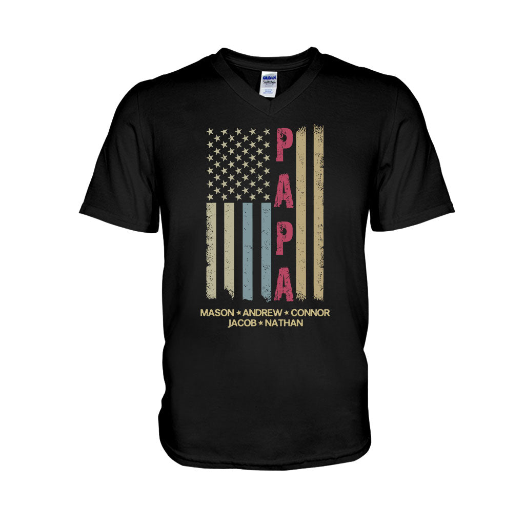 Personalisiertes Opa-T-Shirt & Hoodie mit amerikanischer Flagge