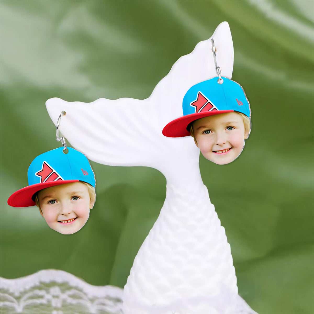 Personalisierte Foto-Ohrringe – Geschenk für Mama – Personalisierte Ohrringe