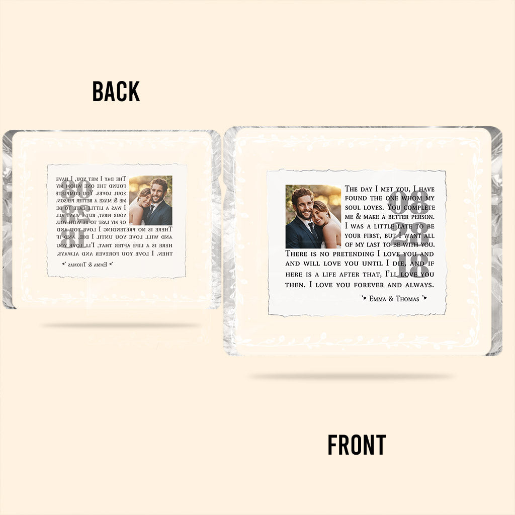 Ich liebe dich – Personalisierte Acrylplakette in individueller Form für Paare