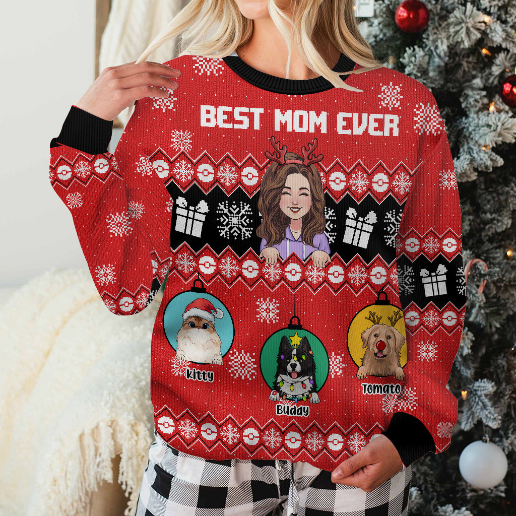 Beste Mama aller Zeiten – Personalisierter Hundepullover