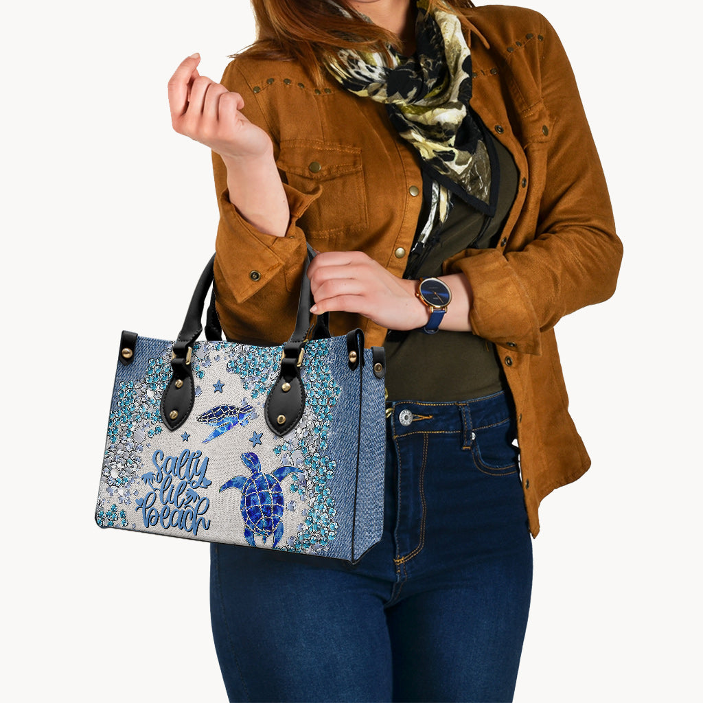 Turtle Bling - Personalized Turtle Leather Handbag