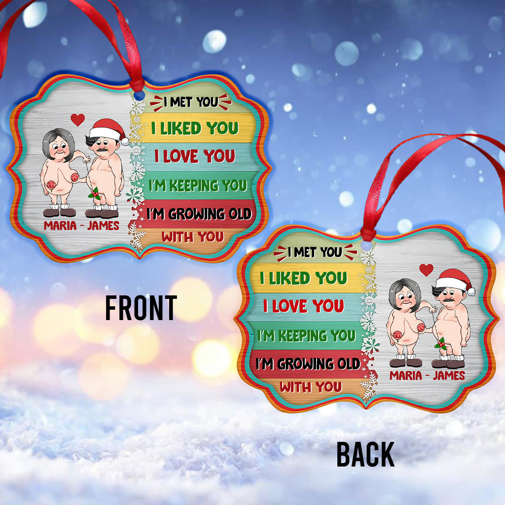 I’m Growing Old With You - gift for husband, wife, boyfriend, girlfriend - Personalized Ornament