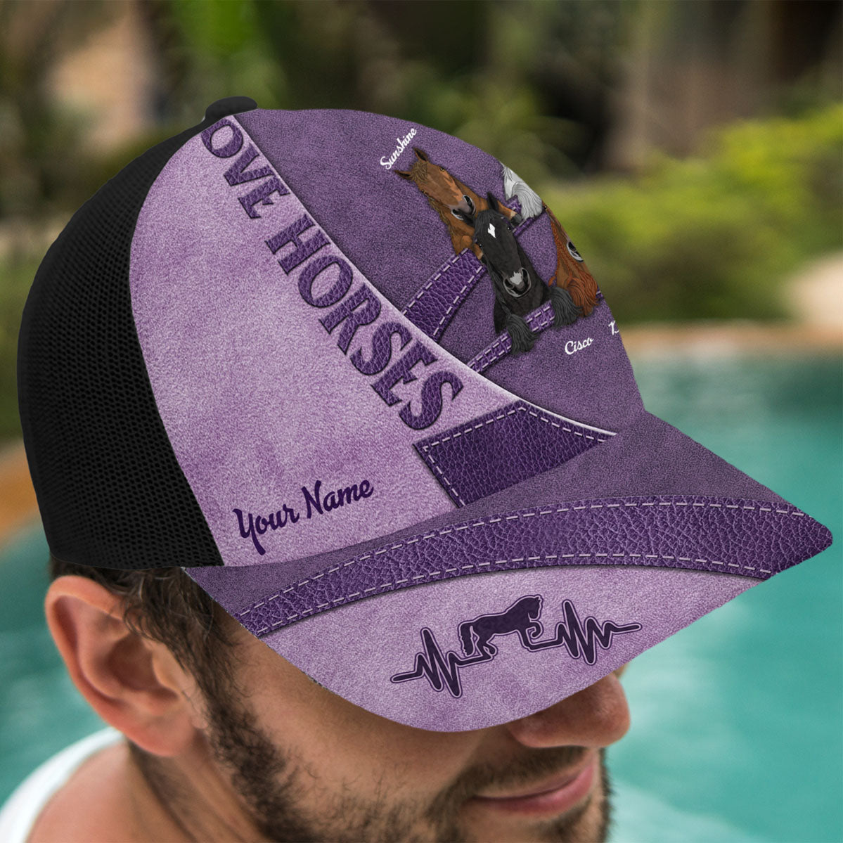 Liebe Pferde – Personalisierte Truckerkappe mit Pferdemotiv