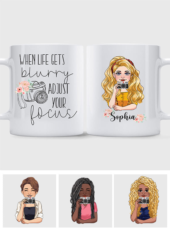 Fokus anpassen – Personalisierter Fotobecher