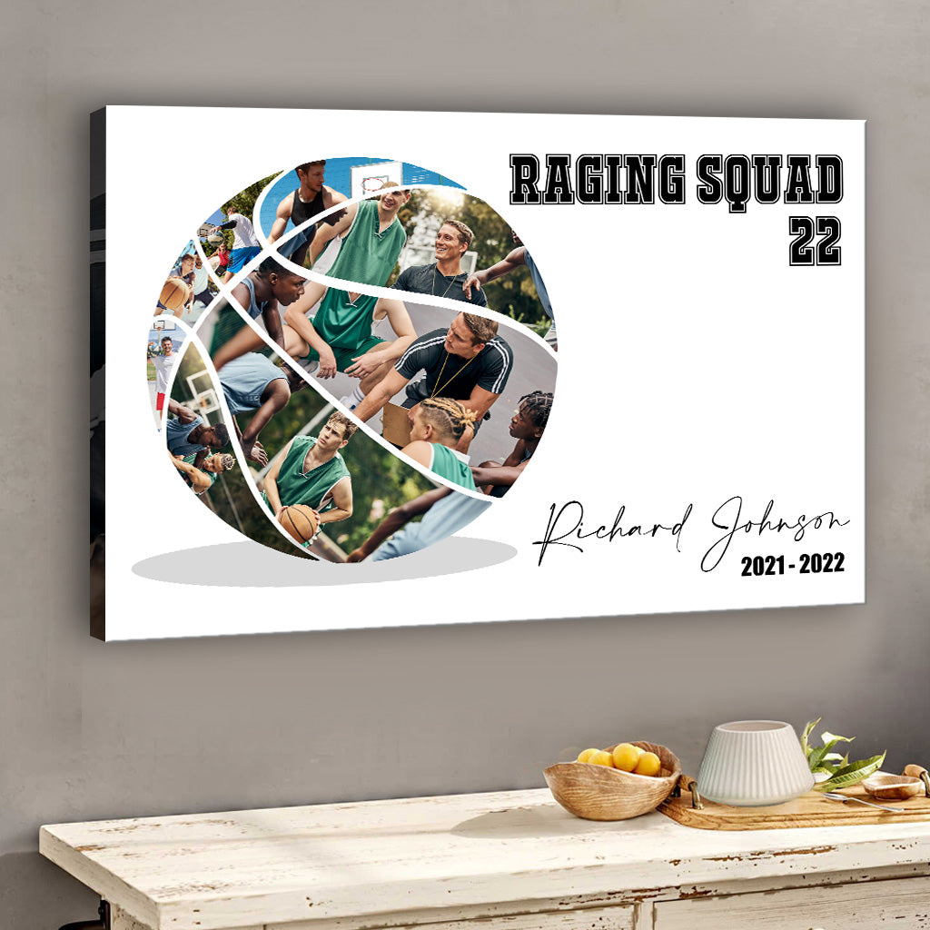 Liebe Basketball – Personalisierte Basketball-Leinwand und Poster