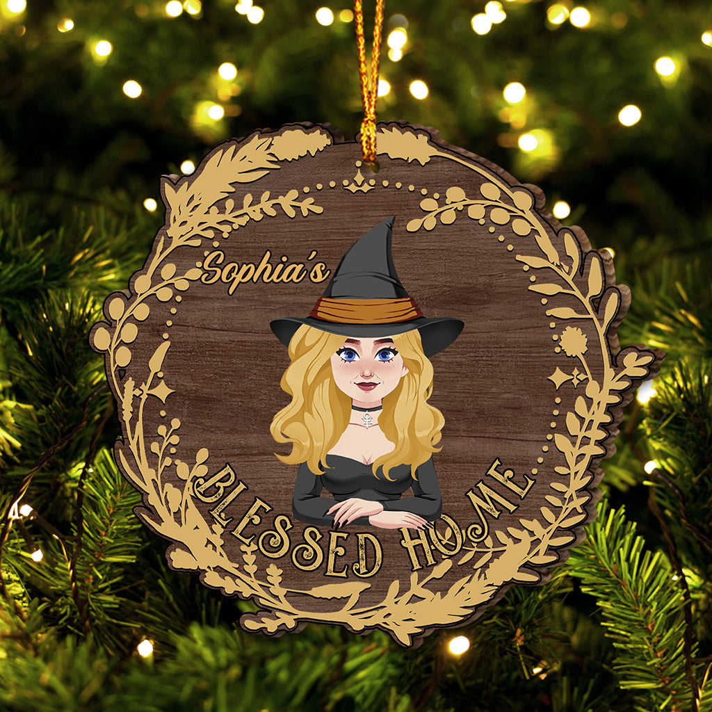 Blessed Home - Personalized Witch Ornament