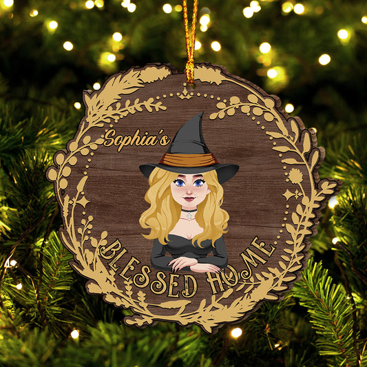 Blessed Home - Personalized Witch Ornament