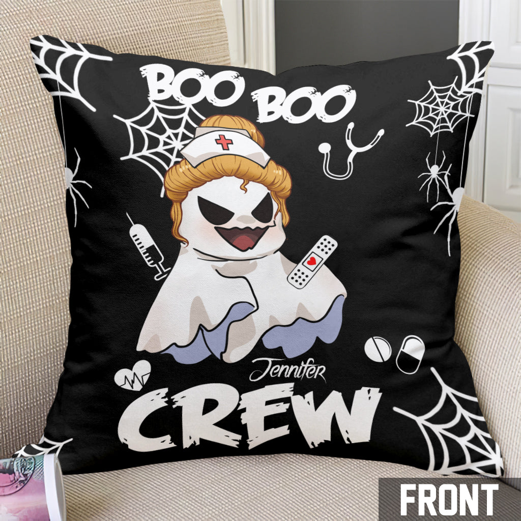 Boo Boo Crew - Personalized Nurse Throw Pillow