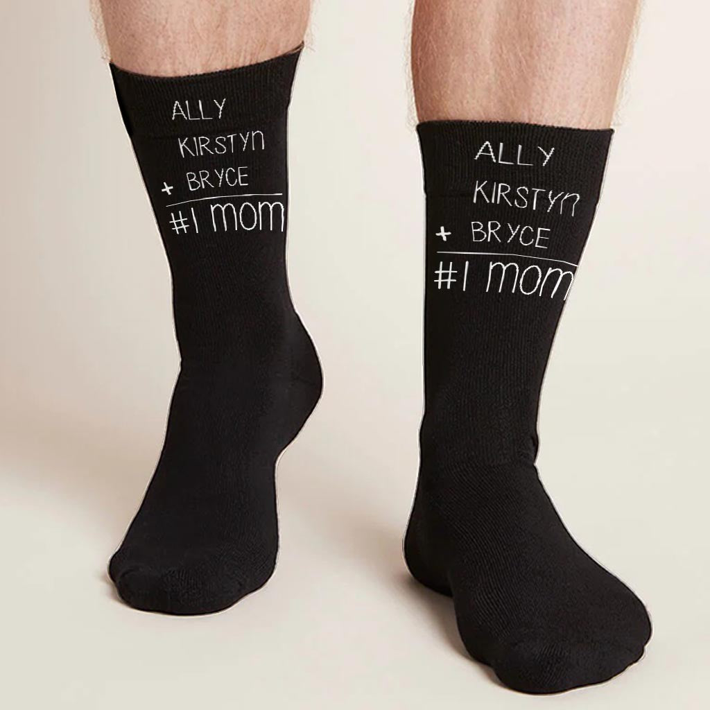 #1 Papa – Geschenk für Papa, Oma, Opa, Mama, Onkel, Tante – Personalisierte Socken