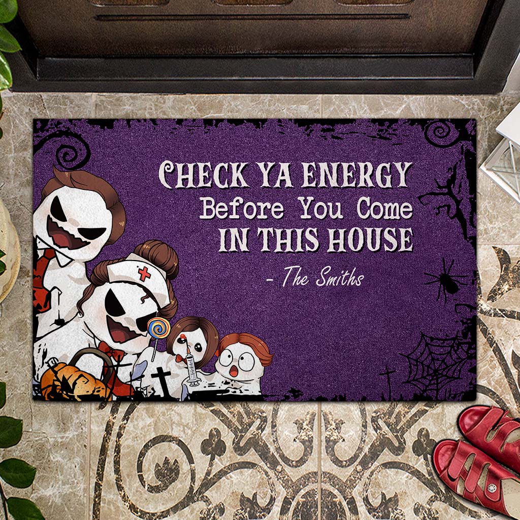 Check Ya Energy – Personalisierte Familien-Fußmatte