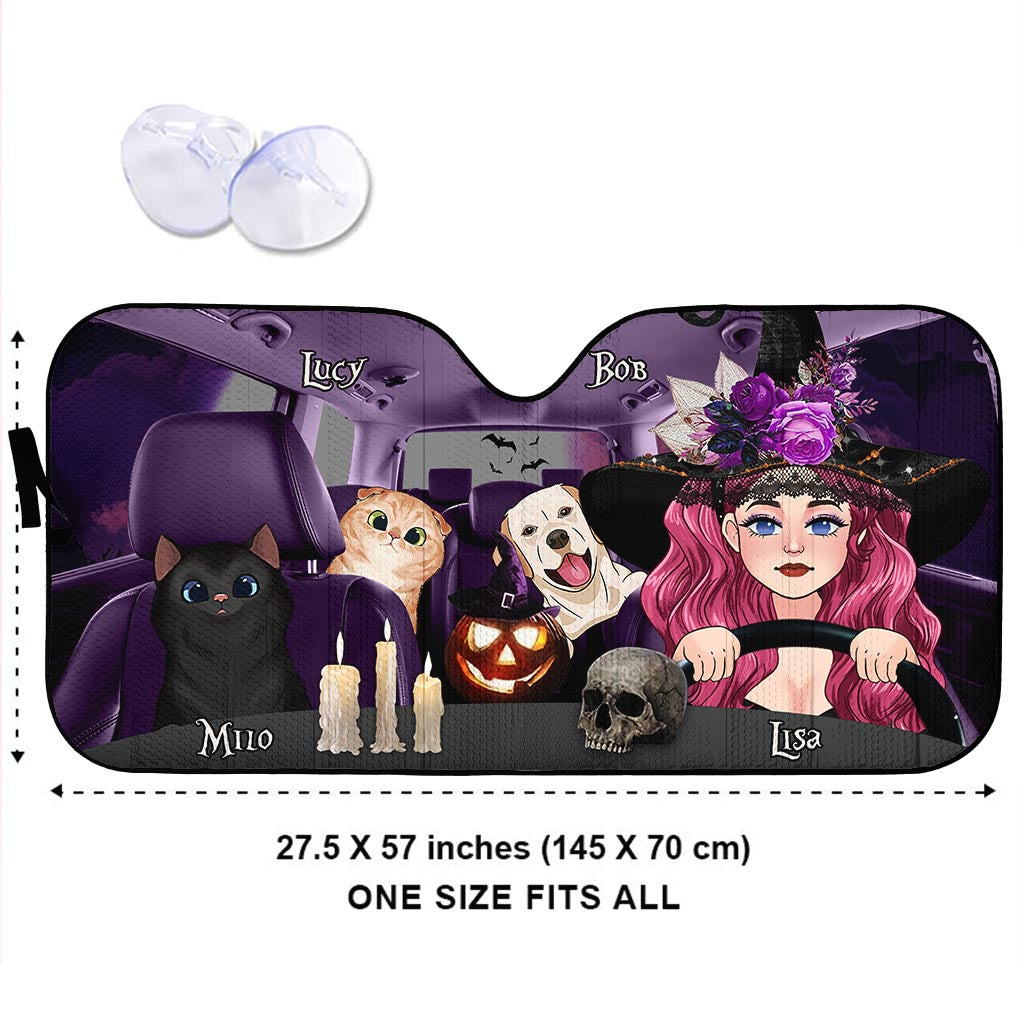 Soul Of A Witch - Personalisierte Auto-Sonnenblende im Hexenstil