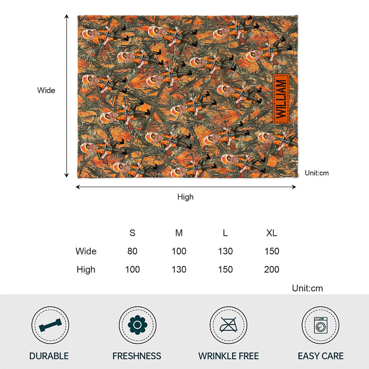 Foto eingefügter Jäger - Personalisierte Jagddecke