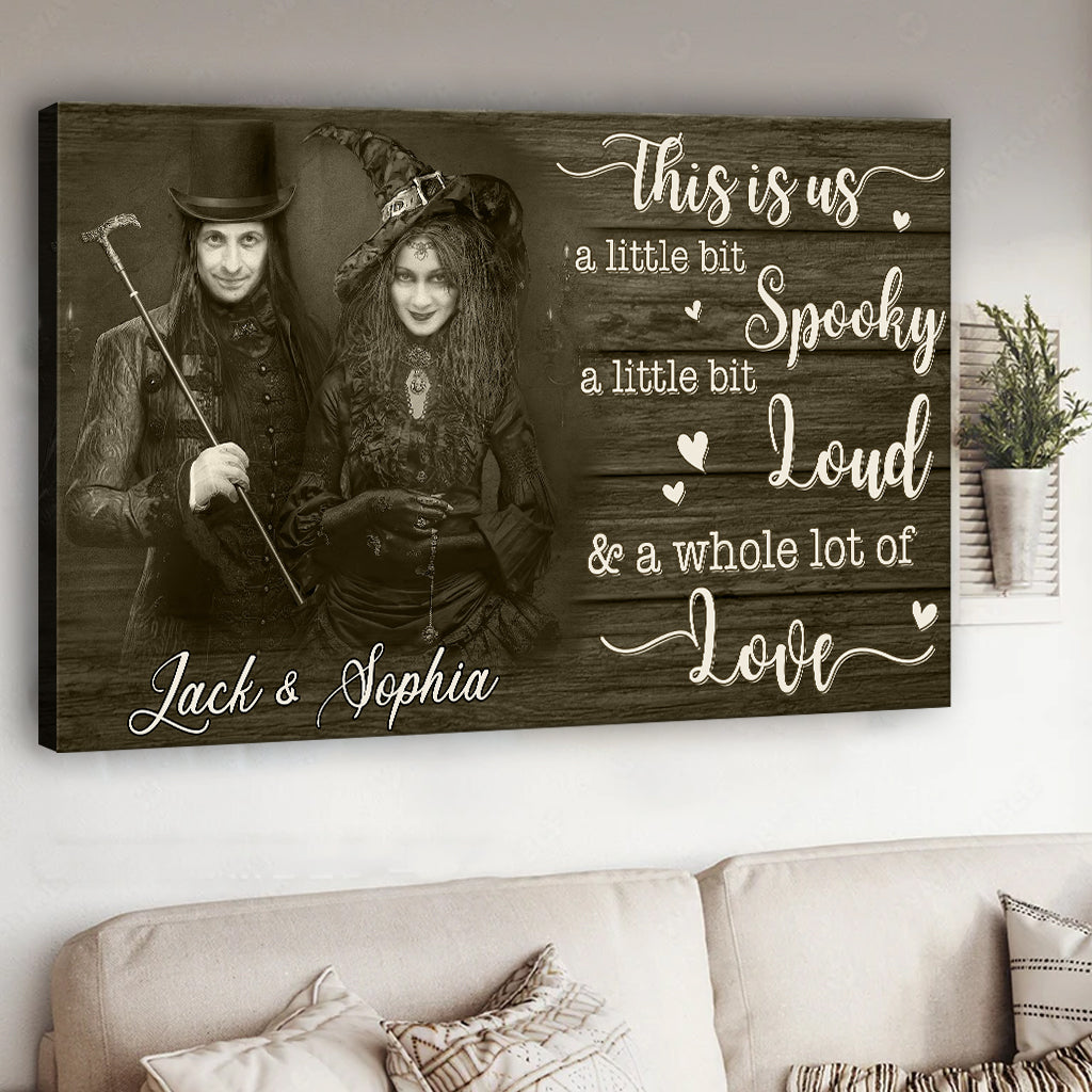 „This Is Us“-Paar-Halloween-Stimmung: Gesichtstausch – Personalisierte Leinwand und Poster für Paare